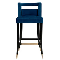 Rina Navy Performance Grade Velvet Bar Stool