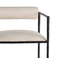 Musa White Performance Fabric Bar Stool