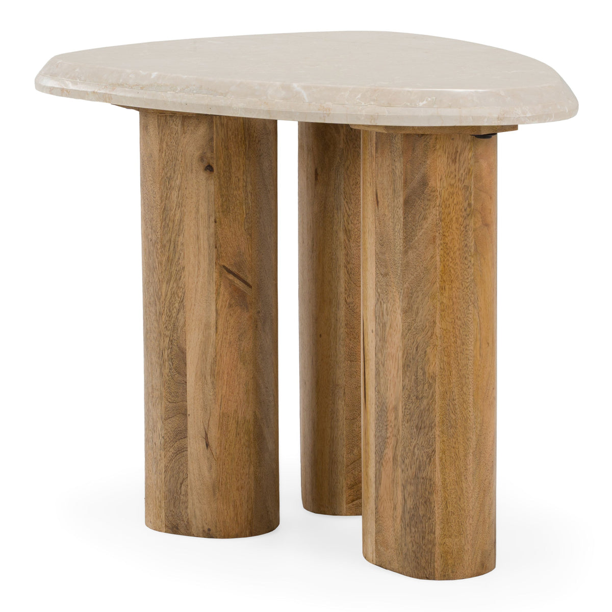 Chicago Modern Marble & Mango Wood Nesting Table Set