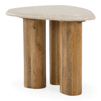 Chicago Modern Marble & Mango Wood Nesting Table Set