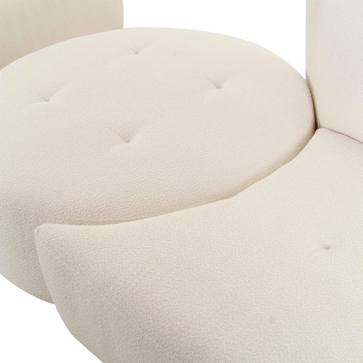 Pablo 186" Plush Cream Boucle 4-Piece Modular LAF Sectional Sofa