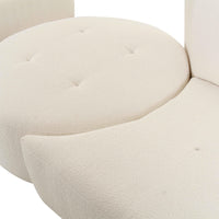 Pablo 186" Plush Cream Boucle 4-Piece Modular LAF Sectional Sofa