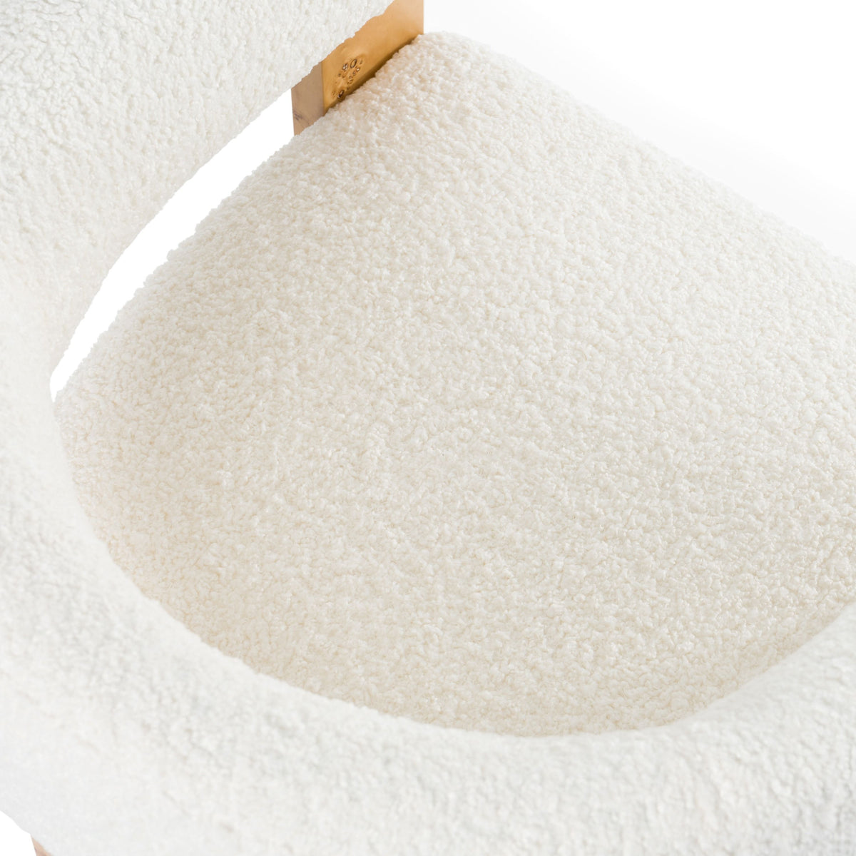 Bernadette Modern Cream & Burl Counter Stool
