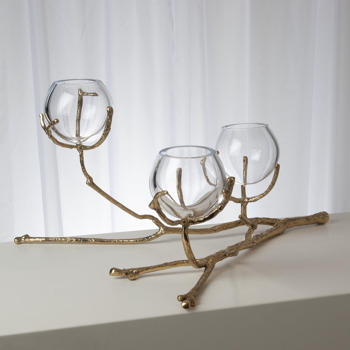 Twig Brass 3 Vase Holder