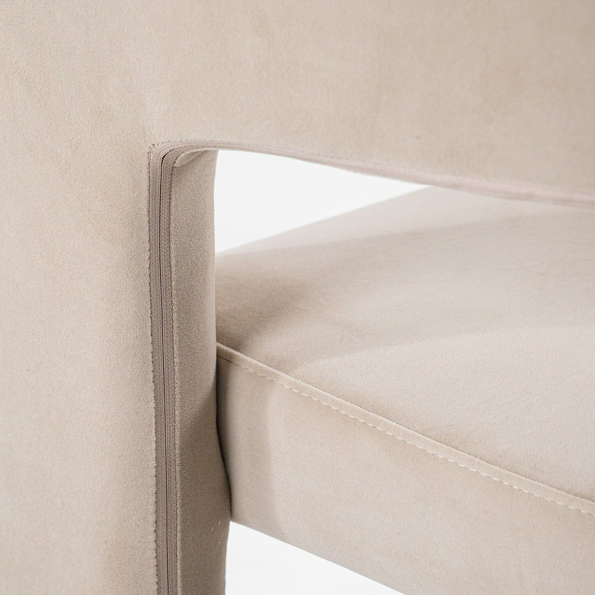 Ferah Modern Beige Fabric Dining Chair
