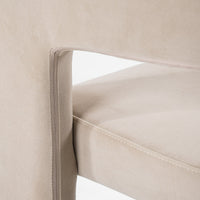 Ferah Modern Beige Fabric Dining Chair