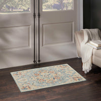 Goldie Light Blue Wool Persian Style Area Rug