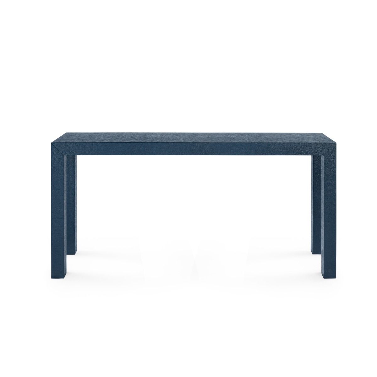 Rogelio Large Navy Grasscloth Console Table
