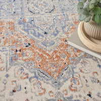 Yasna Medalian Beige/Blue Indoor/Outdoor Area Rug
