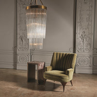 Channel Moss Green Velvet Accent  Chair