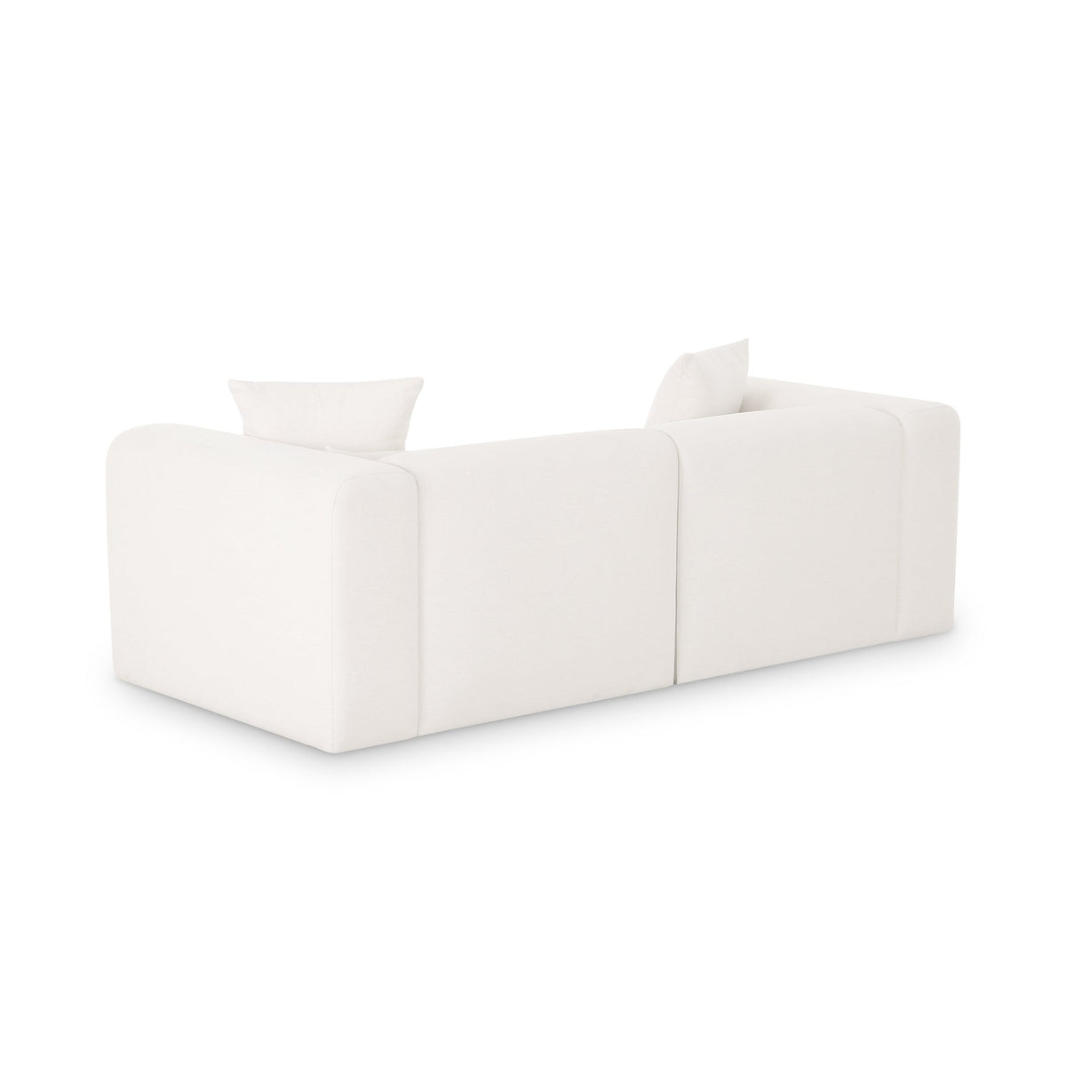 Tereasa 86" Cream Performance Chenille Modular Loveseat