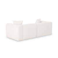 Tereasa 86" Cream Performance Chenille Modular Loveseat