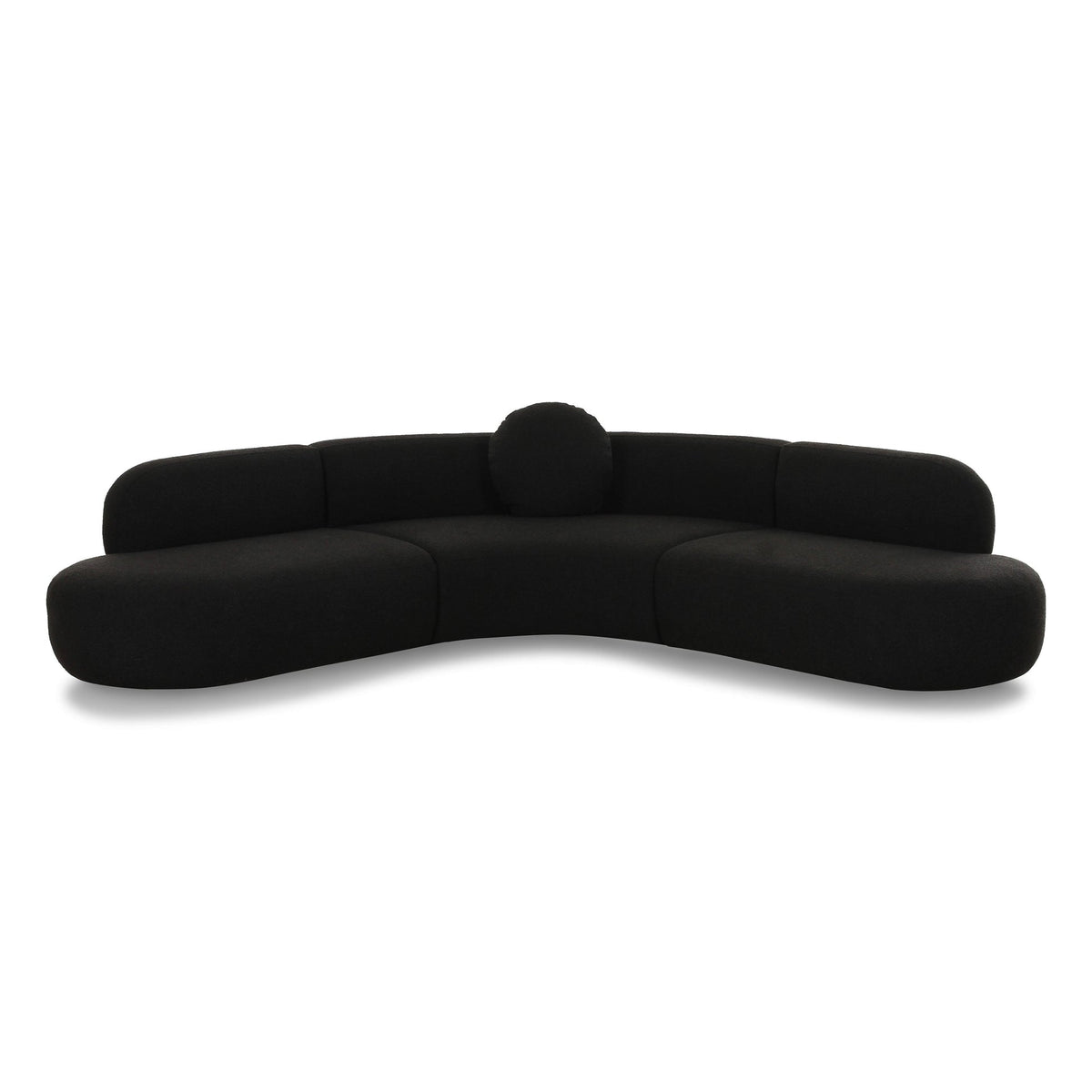 Sofie 100" Black Performance Boucle Sectional Sofa - Luxury Living Collection