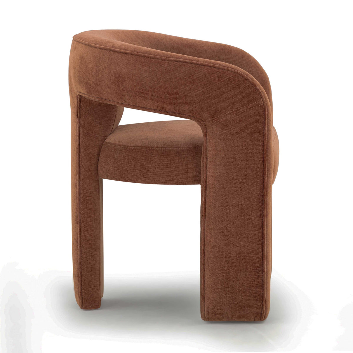 Malone Rust Red Performance Chenille Dining Chair