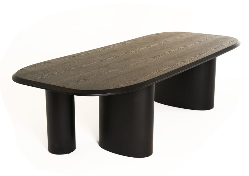 Goldie Modern 118" Black Ash Dining Table