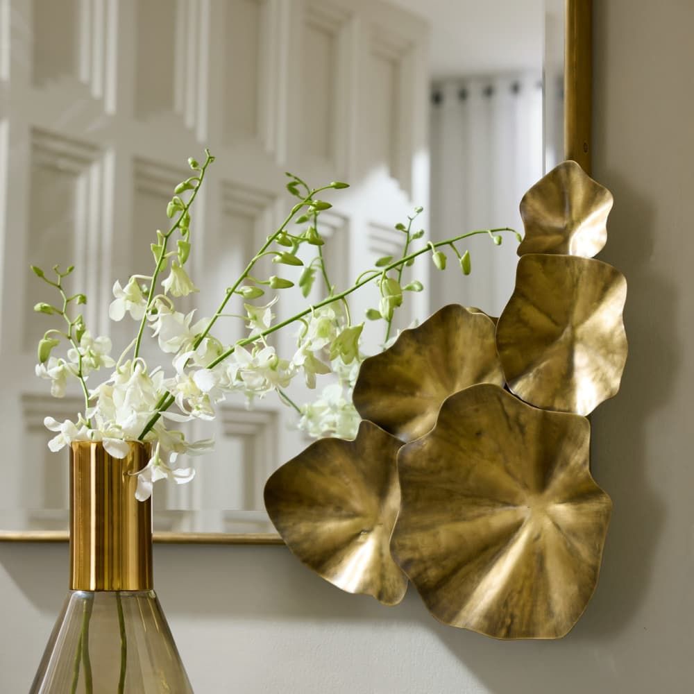 Ismerie Gold Lily Pad Mirror