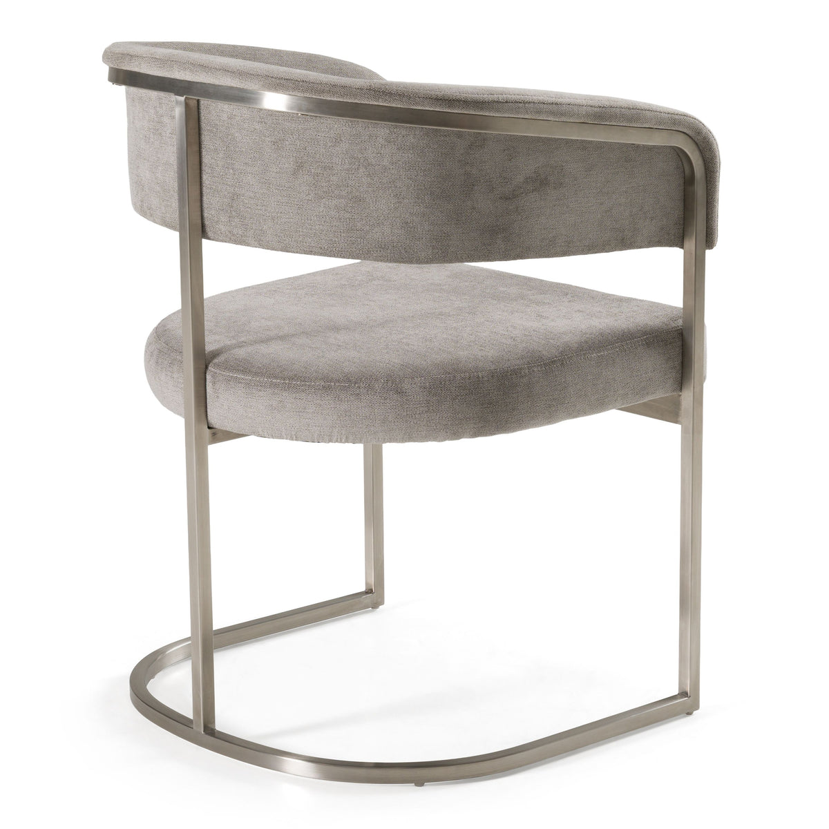 Villa Modern Grey Fabric & Silver Dining Chair