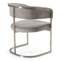 Villa Modern Grey Fabric & Silver Dining Chair
