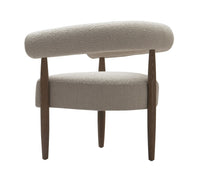 Vance Modern Beige Fabric & Oak Accent Chair