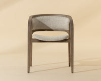 Arco Oatmeal Solid Ash Wood Dining Armchair