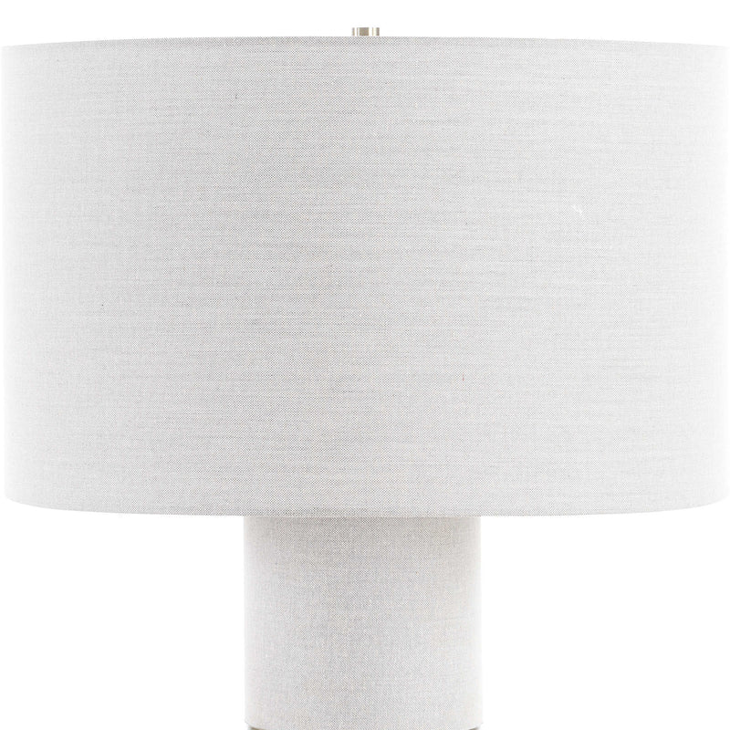 Sofi Beige Linen & Gold Crystal Table Lamp