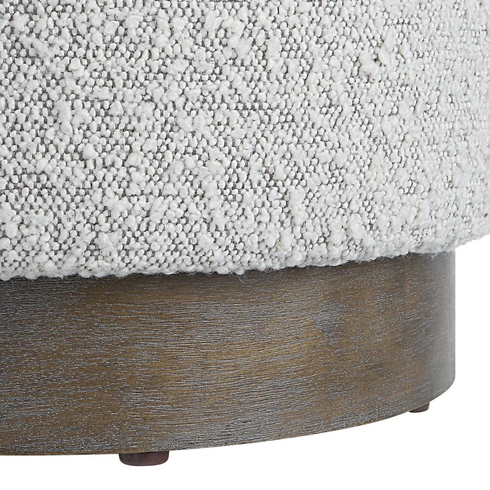 Toshi Grey Boucle Ottoman