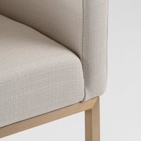 Ren Off-White & Brass Counter Stool