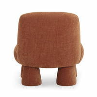Aishen Rust Upcycled Chenille Accent Chair