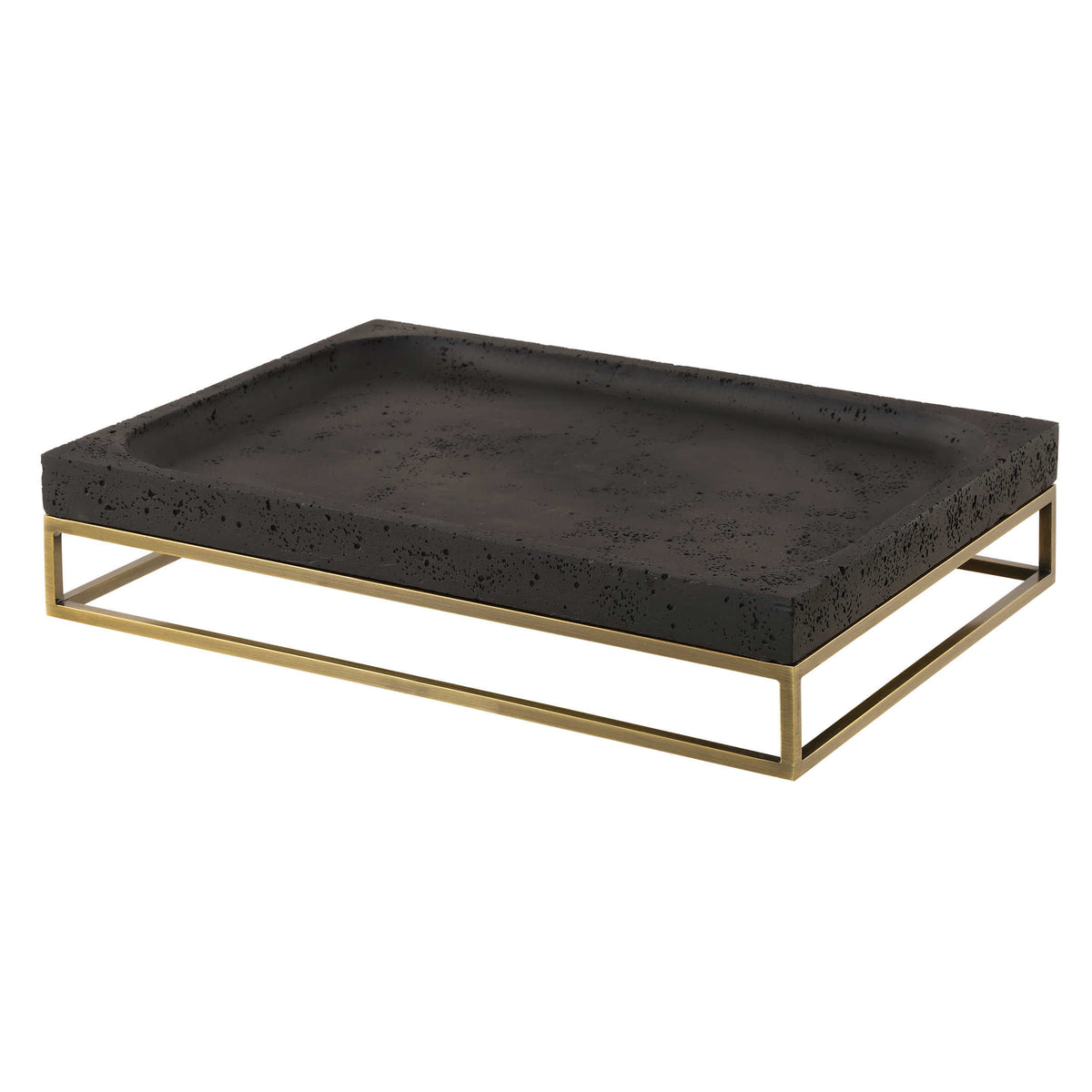 Moore Black & Gold Stone Tray