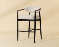 Marita Cream & Black Indoor/Outdoor Bar Stool