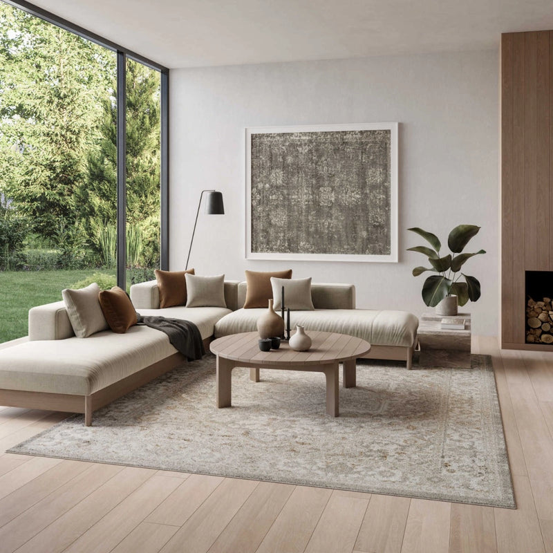 Marisol Floral Vine Light Grey Area Rug