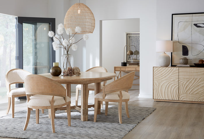 Nolita Natural & Cream Cane Barrel Back Chair