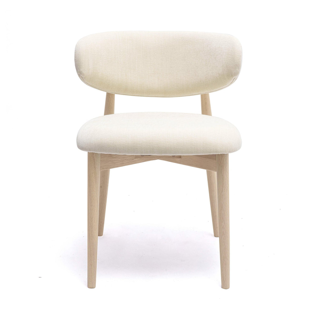 Eloise Cream Performance Textured Velvet Dining Chair