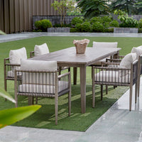 Clara 92" Grey Indoor-Outdoor Dining Table