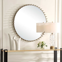 Avelyne 37" Gold Round Mirror