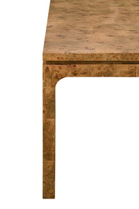 Cecilly 86" Dark Burl Wood Dining Table