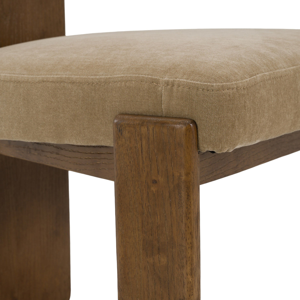 Doritte Modern Tan Upholstered Dining Chairs with Casters (Set of 2)