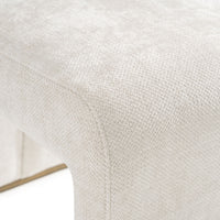 Alodia Modern Beige & Gold Dining Chair (Set of 2)
