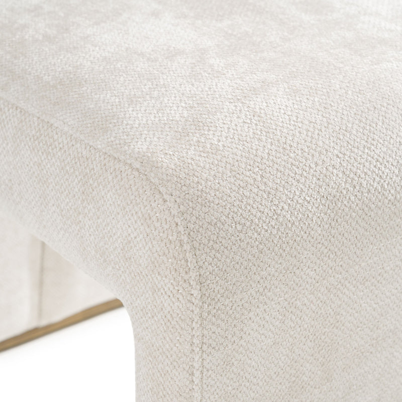 Alodia Modern Beige & Gold Dining Chair (Set of 2)