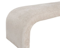 Nahara Taupe Plush Upholstered Arch Bench