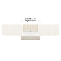 Essence Cream Boucle Extra Side Panels (Set of 2) - For Essence Bed