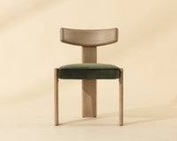 Horton Rustic Oak & Forest Green Dining Chair (Set of 2)