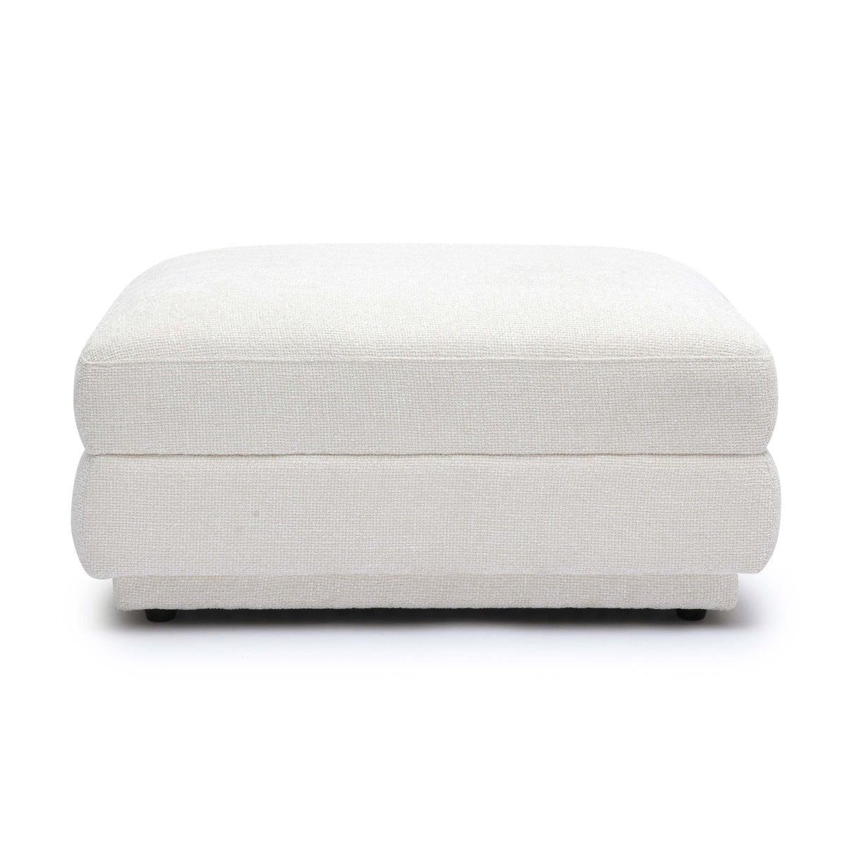 Arabella Cream Performance Chenille Modular Ottoman