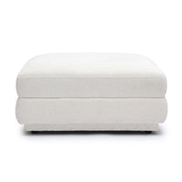 Arabella Cream Performance Chenille Modular Ottoman