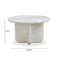 Juju Nesting Marble Round Coffee Table Set (Indoor or Outdoor)