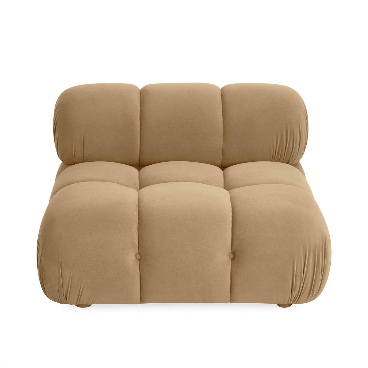 Vogue Cafe Au Lait Performance Velvet Modular Armless Chair