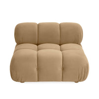 Vogue Cafe Au Lait Performance Velvet Modular Armless Chair