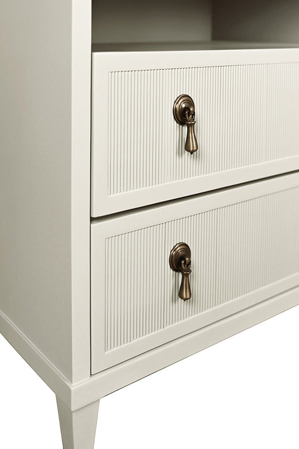 Isla 32.5" Antique White Nightstand/End Table