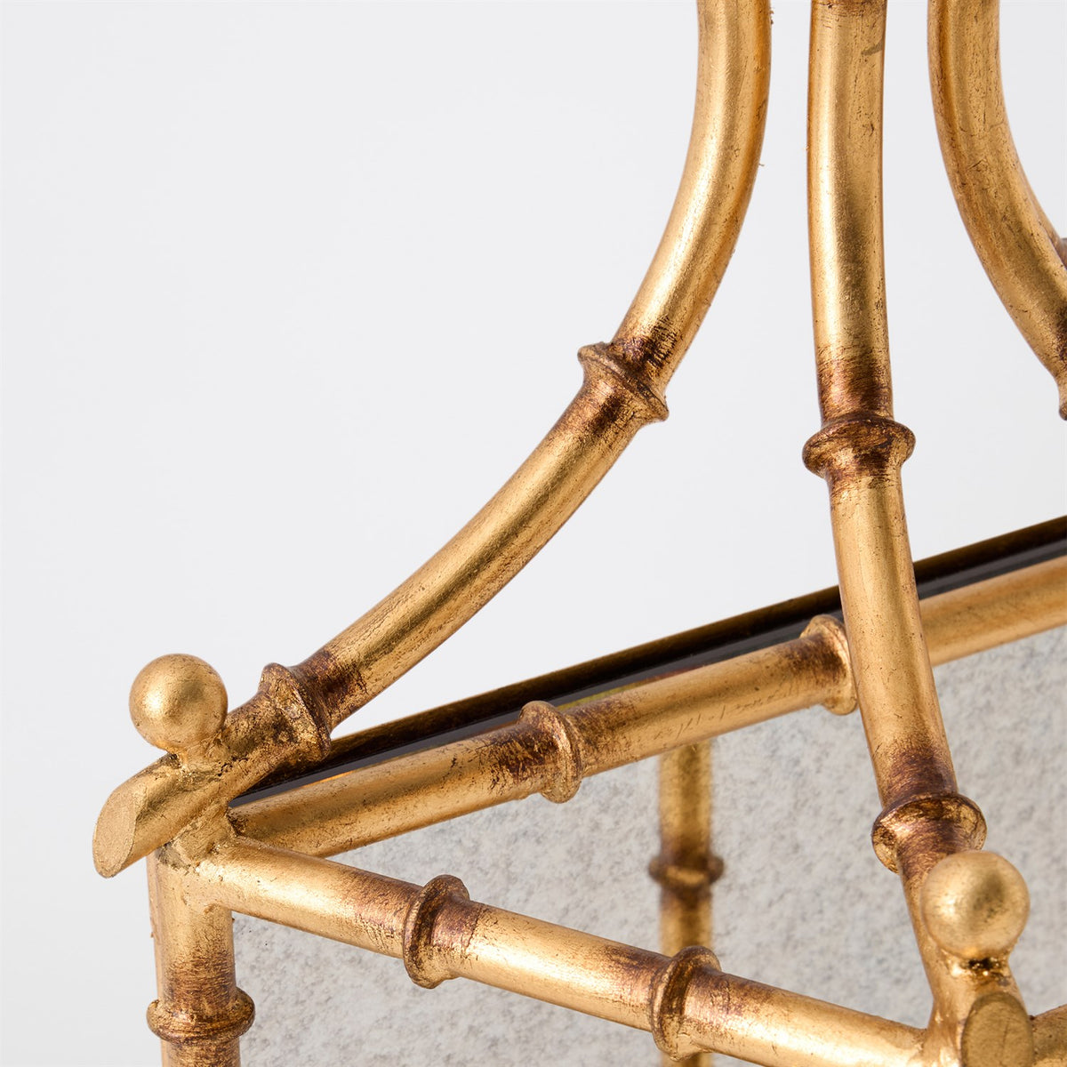 Bamboo Gold Leaf Wall Lantern