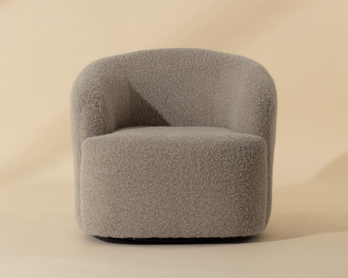 Fuwari Shearling Swivel Accent Chair